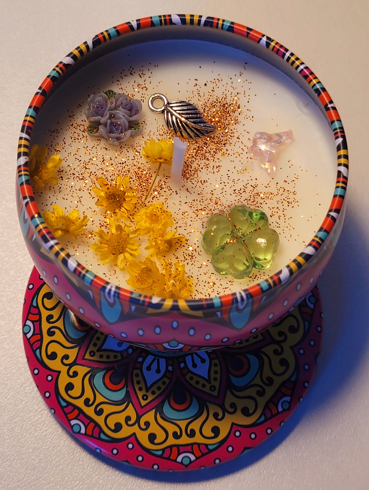 Kerzen in Metalldosen 4Stück