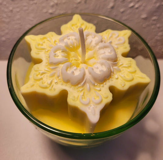 Kerze Blumenmuster 1Stück