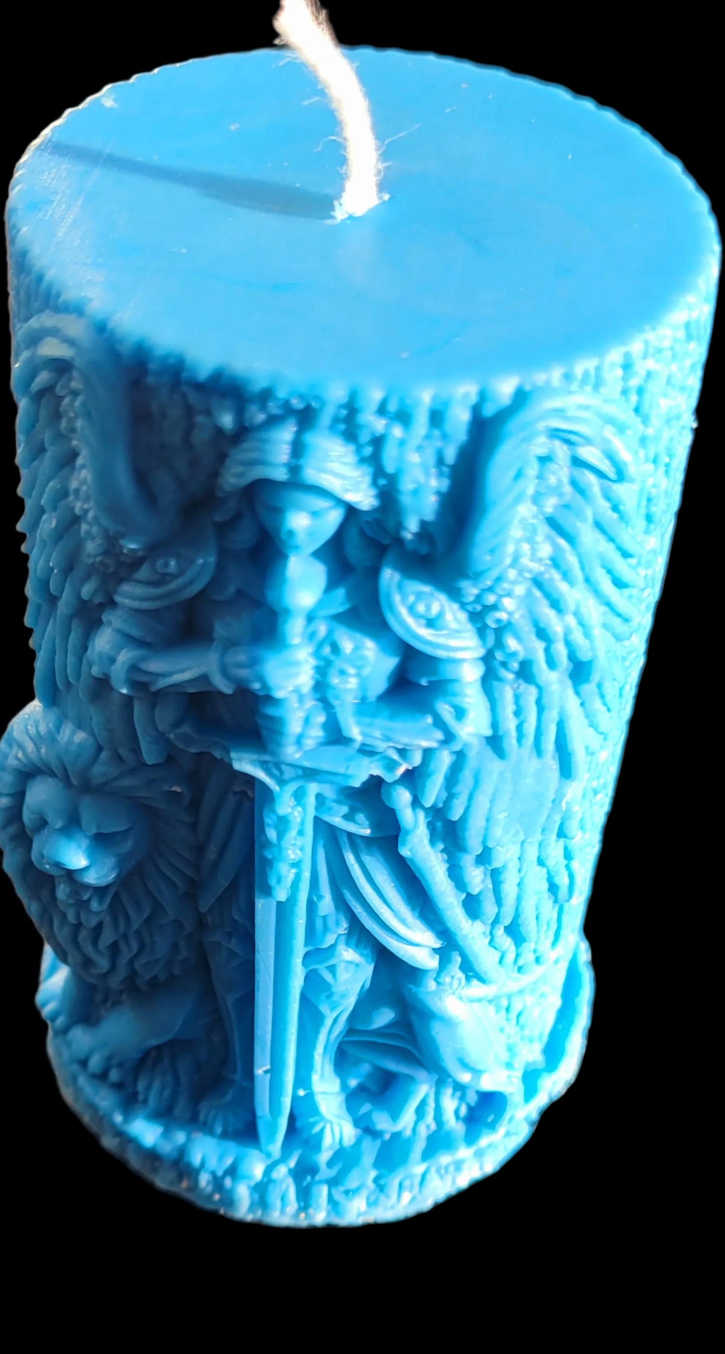 Erzengel Michael Handgegossene Säulenkerze Stück