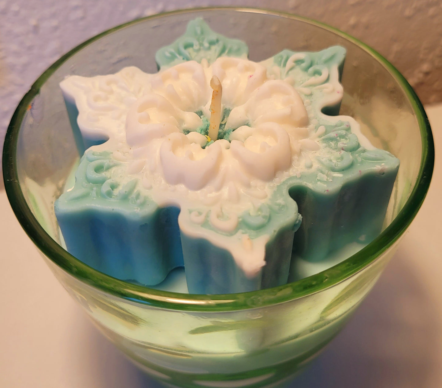 Kerze Blumenmuster 1Stück