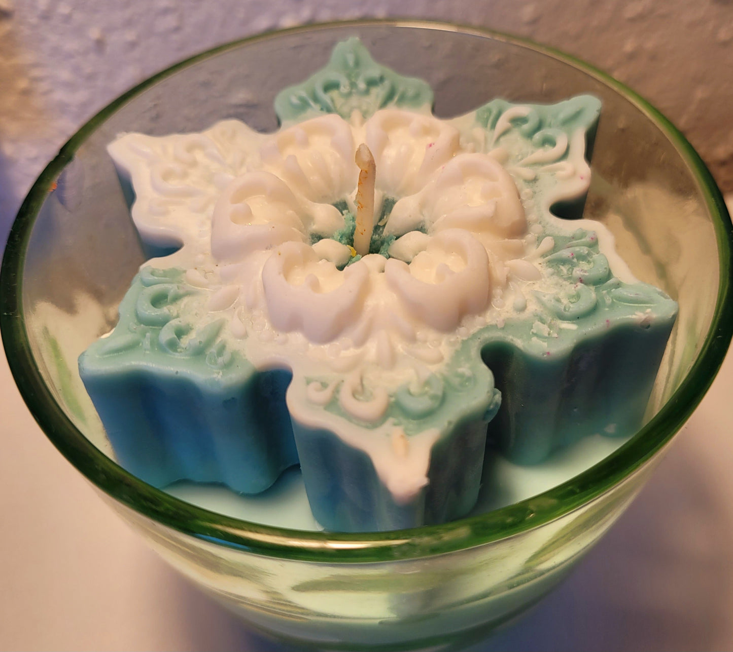 Kerze Blumenmuster 1Stück