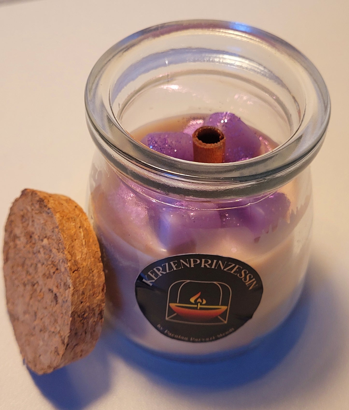 Licht mit Herz / Kerze im Glas pro Stück