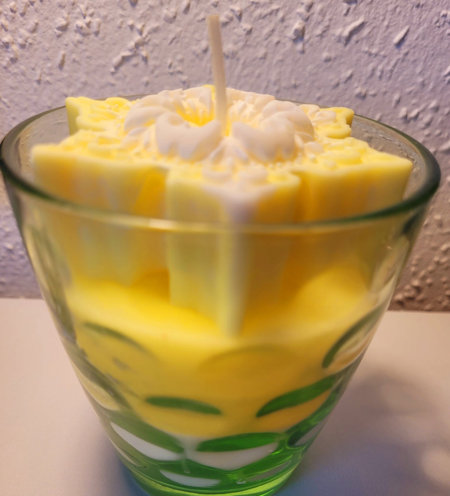 Kerze Blumenmuster 1Stück