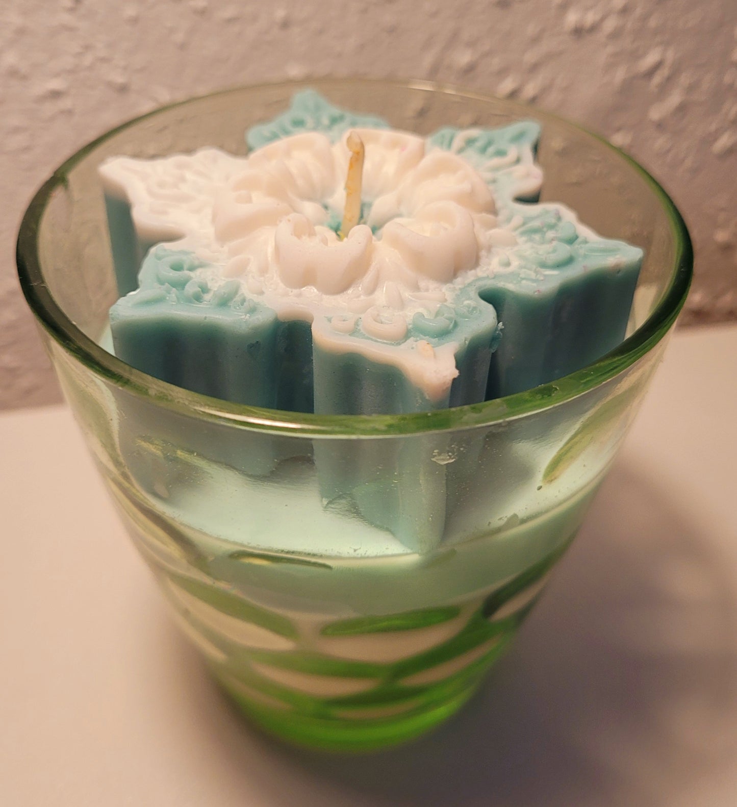 Kerze Blumenmuster 1Stück