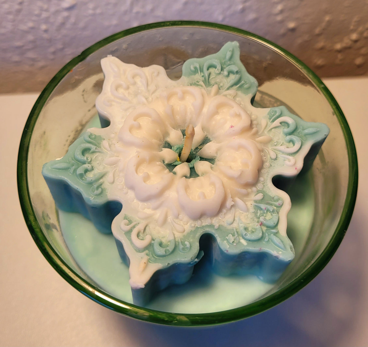 Kerze Blumenmuster 1Stück