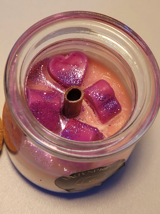 Licht mit Herz / Kerze im Glas pro Stück