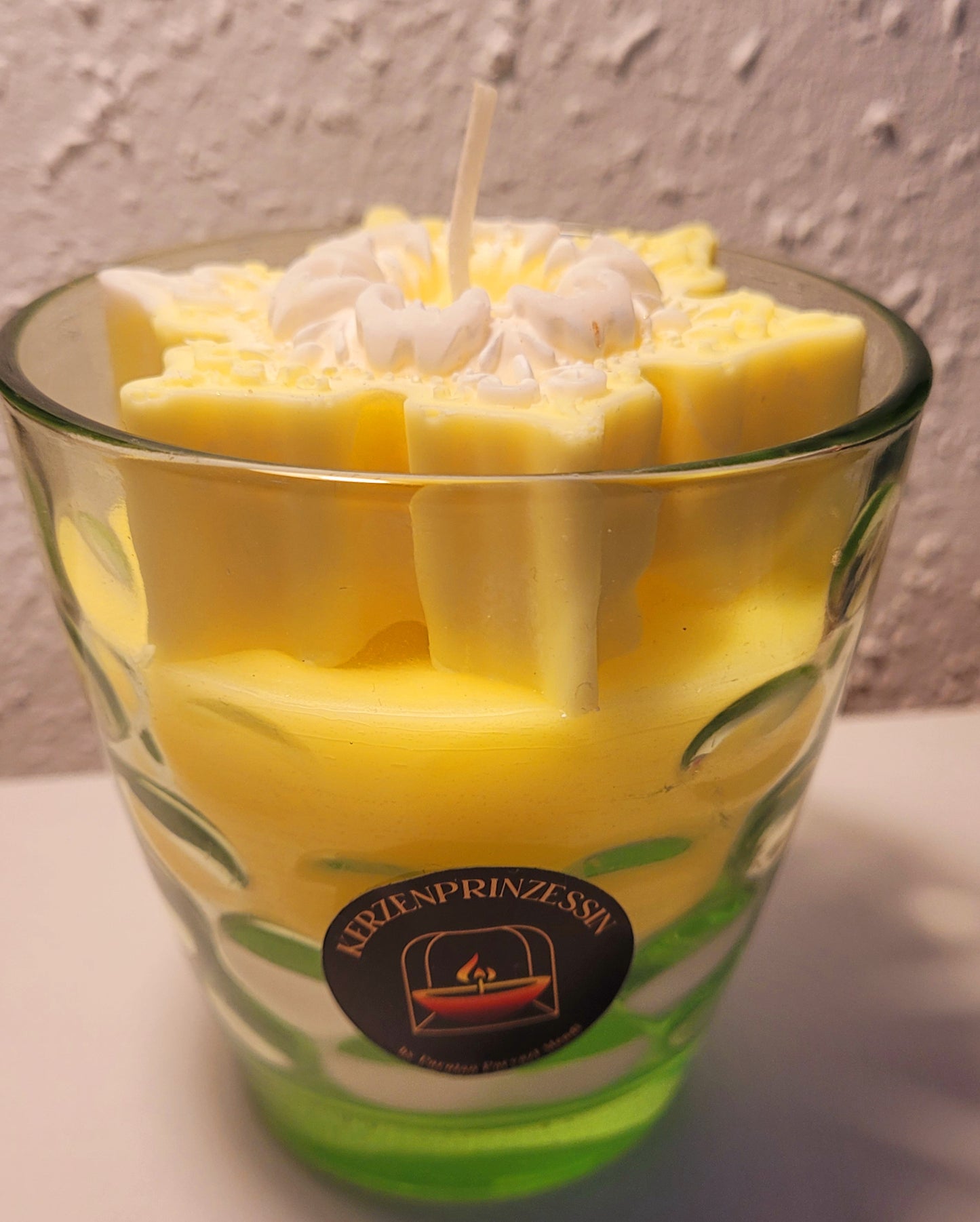 Kerze Blumenmuster 1Stück