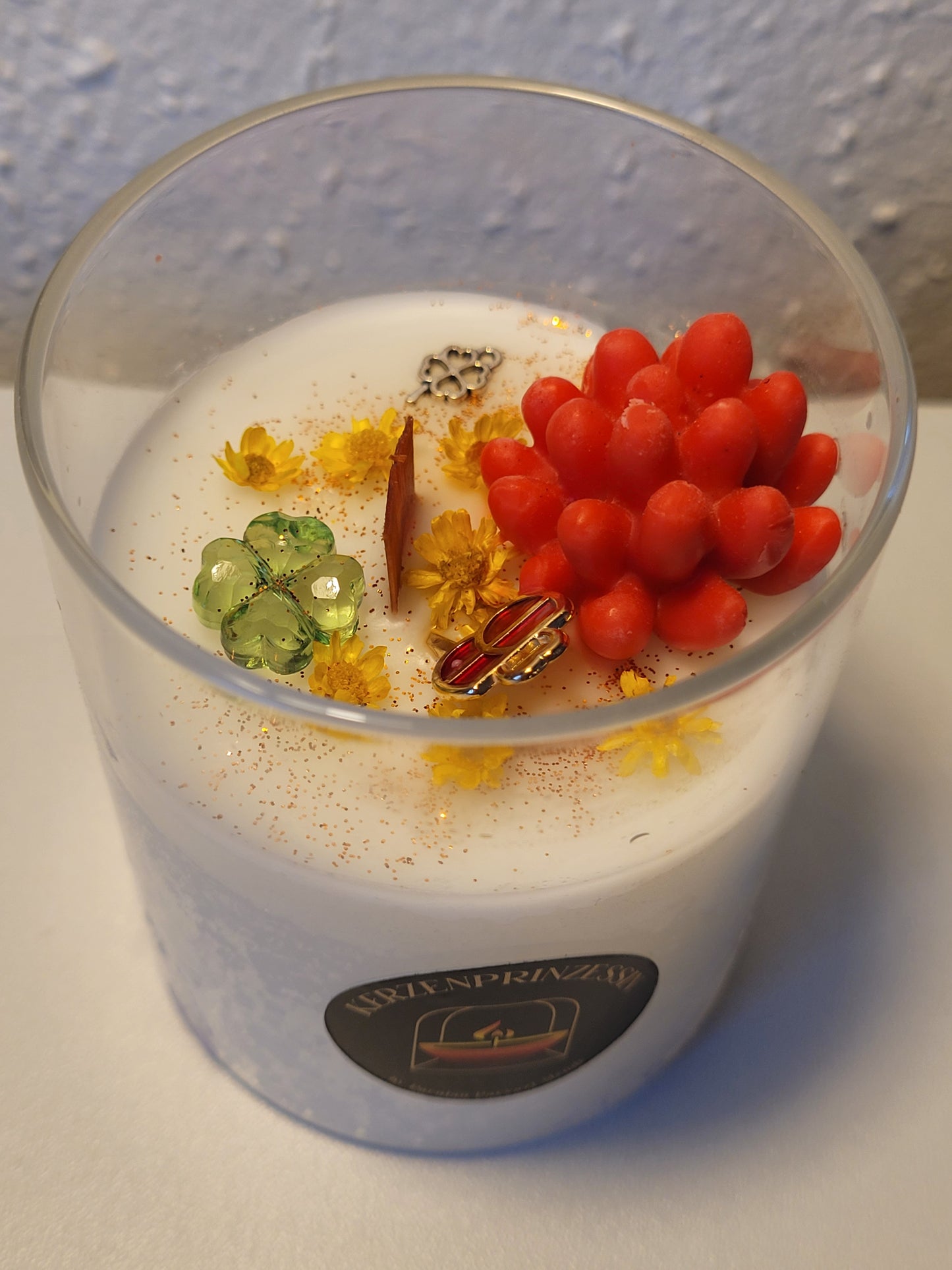 Kerze im Glas - Glückskerze