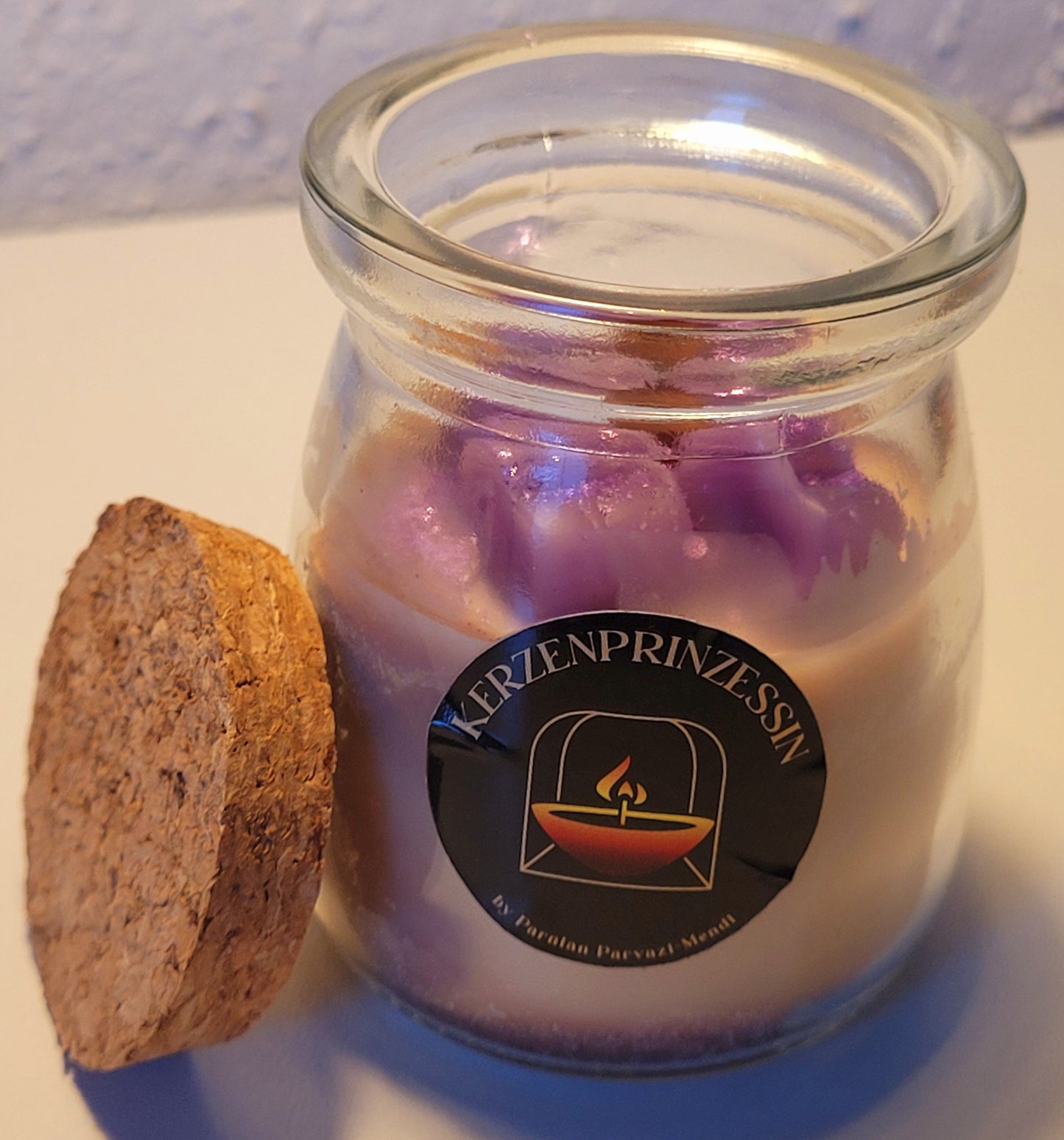 Licht mit Herz / Kerze im Glas pro Stück