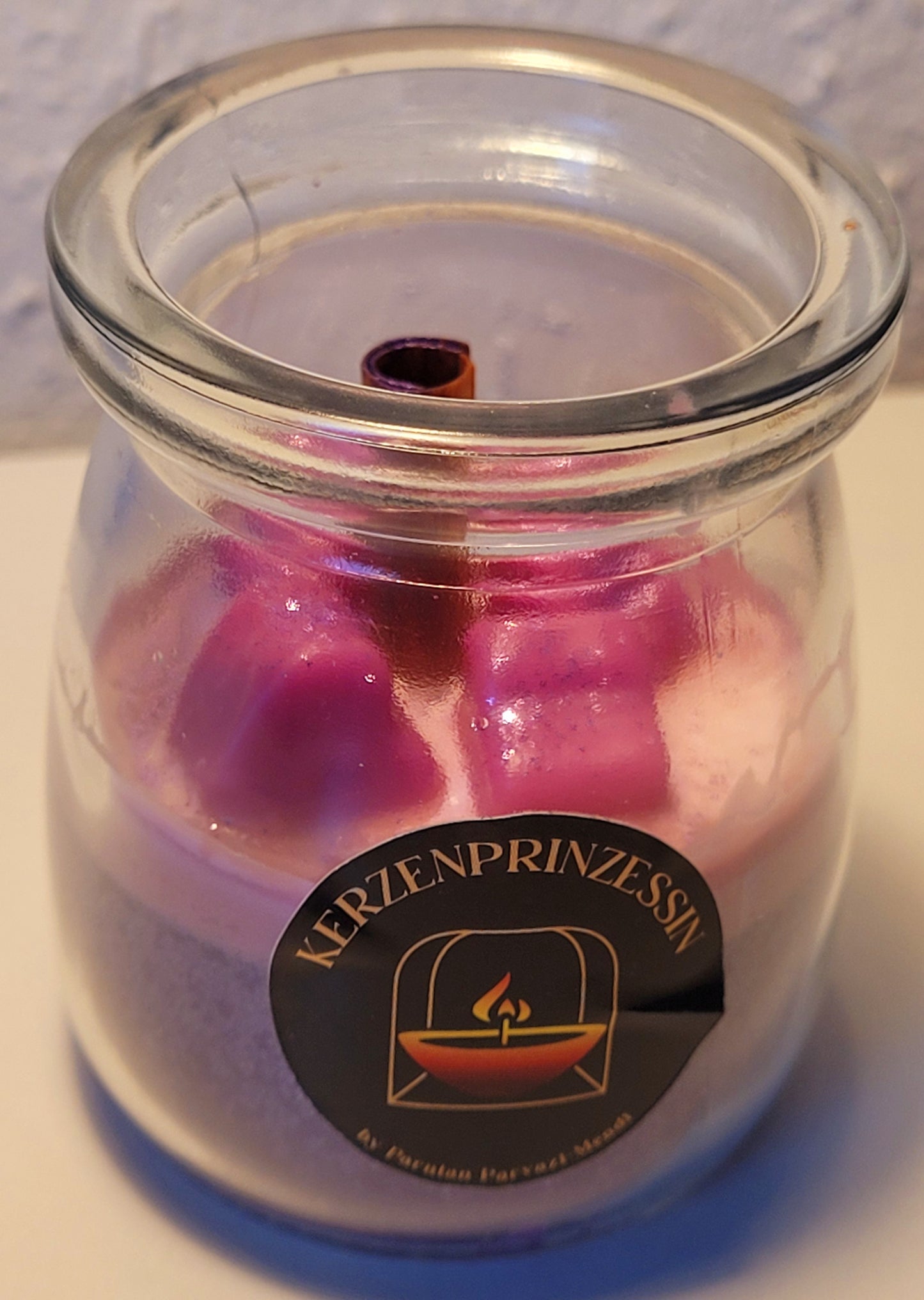 Licht mit Herz / Kerze im Glas pro Stück