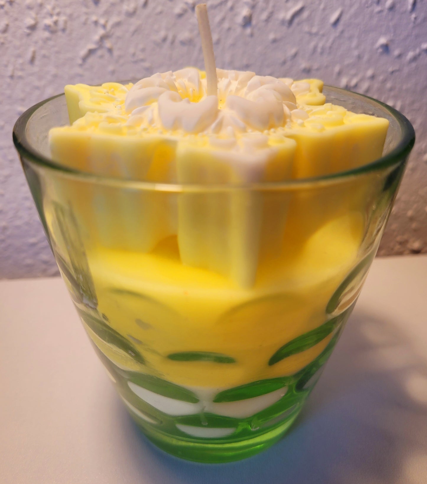 Kerze Blumenmuster 1Stück